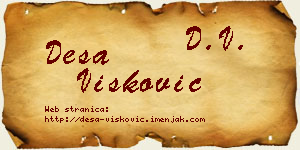 Desa Višković vizit kartica